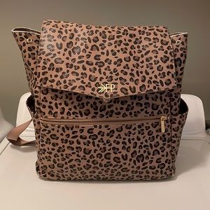Freshly Picked Cheetah print diaper bag broken zipper.